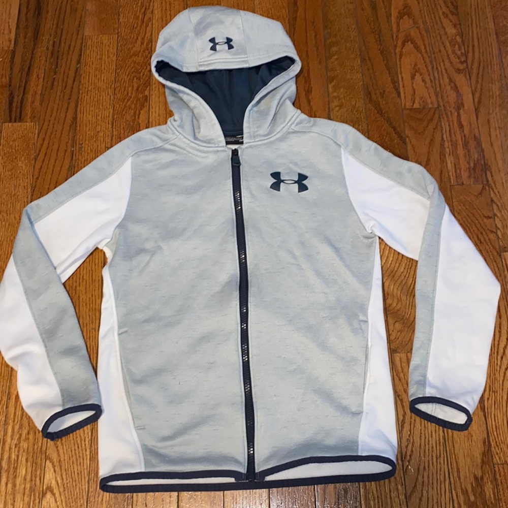 Under Armour Zip Up Hoodie Sweatshirt Boys Size M